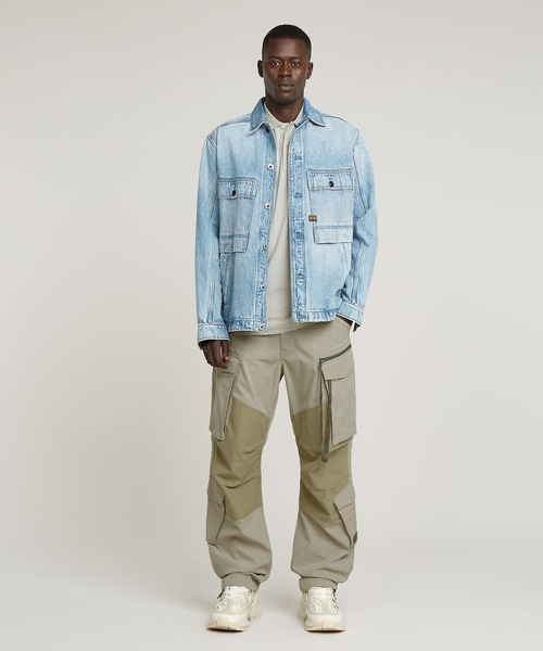 G-STAR（ジースター）の「DUNDA SLIM STRIPE POLO/ベーシックデザインワンポイントロゴポロシャツ（ポロシャツ・メンズ・ブルー/グレー系その他/ベージュ/ブルー系その他・LARGE/MEDIUM/SMALL/X-LARGE/X-SMALL）」の13枚目の写真