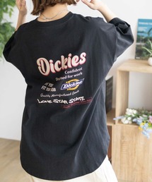 DICKIESバックロゴ刺繍裾ラウンドチュニックTシャツ