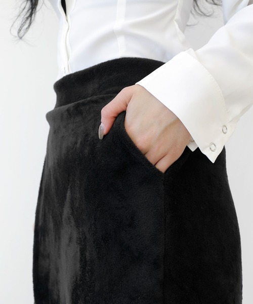 起毛 ミニスカートパンツ パンツ付きスカート ミニ 起毛スカート 冬