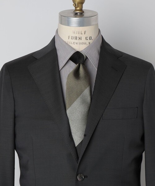 SHIPS: シルク ヘリンボーン ワイド ストライプ ネクタイ（ネクタイ