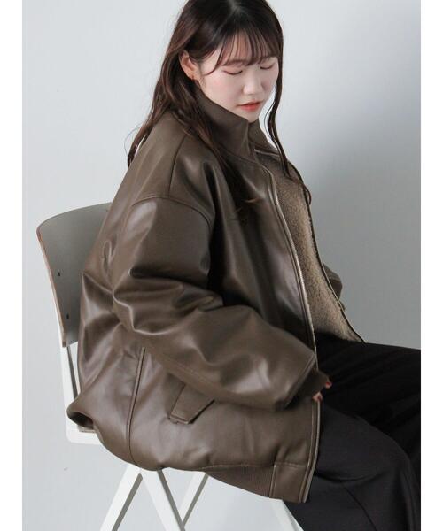 ehka sopo（エヘカソポ）の「エコレザーボアリバーシブルジャケット