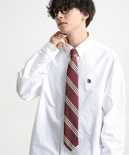 RAGEBLUE（レイジブルー）の「【MADE IN JAPAN】レジメンストライプタイ/ネクタイ（ネクタイ・メンズ・グリーン系その他/レッド系その他・FREE）」の2枚目の写真