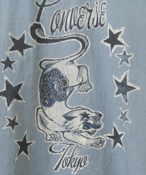 CONVERSE TOKYO（コンバーストウキョウ）の「PIGMENT DYE BACK TIGER PRINT SHIRT（シャツ/ブラウス・レディース・ブルー/パープル/ベージュ・SMALL/MEDIUM）」の20枚目の写真