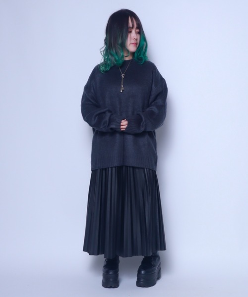Bling Leads(ブリングリーズ)の「Z)【BLINGLEADS】722805 モヘアタッチBIG クルーネック ニットセーター(ニット/セーター・メンズ・ブラック/ブルー/マスタード/グリーン/チャコールグレー/その他3/その他2/その他1・LARGE/MEDIUM)」の12枚目の写真