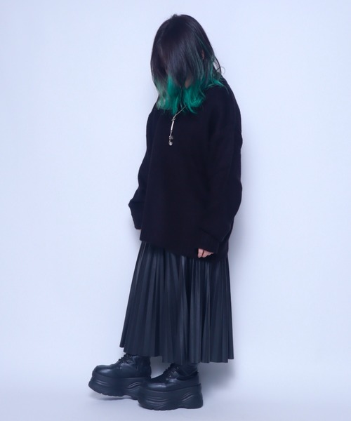 Bling Leads(ブリングリーズ)の「Z)【BLINGLEADS】722805 モヘアタッチBIG クルーネック ニットセーター(ニット/セーター・メンズ・ブラック/ブルー/マスタード/グリーン/チャコールグレー/その他3/その他2/その他1・LARGE/MEDIUM)」の20枚目の写真