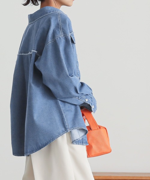 n'OrLABEL(ノアールレーベル)の「『フリンジデニムシャツ』(シャツ/ブラウス・レディース・ブルー/ブラック・FREE)」の11枚目の写真