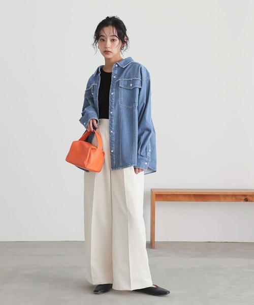 n'OrLABEL(ノアールレーベル)の「『フリンジデニムシャツ』(シャツ/ブラウス・レディース・ブルー/ブラック・FREE)」の13枚目の写真