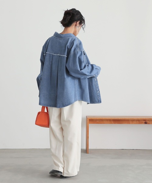 n'OrLABEL(ノアールレーベル)の「『フリンジデニムシャツ』(シャツ/ブラウス・レディース・ブルー/ブラック・FREE)」の14枚目の写真