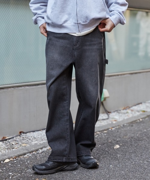 WEGO（ウィゴー）の「WEGO/イージーペインターデニムパンツ（デニムパンツ・メンズ・ブラック系3/スカイブルー・LARGE/MEDIUM）」の2枚目の写真