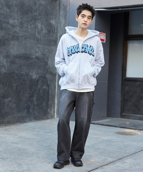 WEGO（ウィゴー）の「WEGO/イージーペインターデニムパンツ（デニムパンツ・メンズ・ブラック系3/スカイブルー・LARGE/MEDIUM）」の3枚目の写真