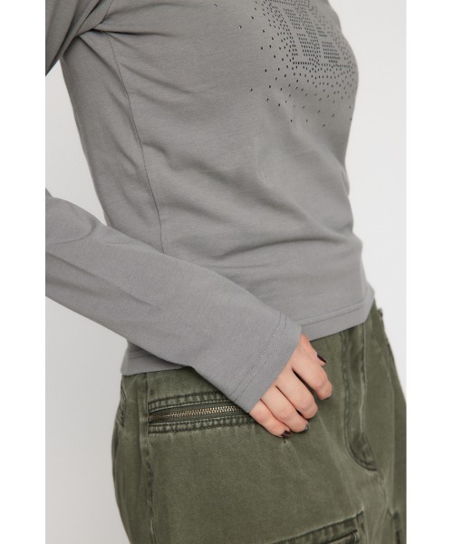 LAGUA GEM（ラグアジェム）の「STUDS SPRINKLE トップス（Tシャツ/カットソー・レディース・ブラック/グレー/ホワイト・FREE）」の11枚目の写真