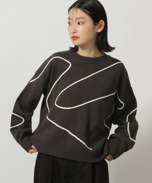 テープ刺繍ニットプルオーバー / 289665（ニット/セーター）｜LAKOLE