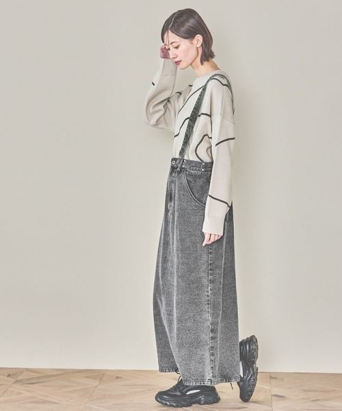 LAKOLE(ラコレ)の「テープ刺繍ニットプルオーバー / 289665(ニット/セーター・レディース・チャコール/アイボリー/ライトグリーン・FREE)」の6枚目の写真