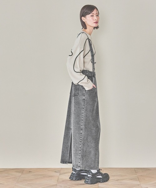 LAKOLE(ラコレ)の「テープ刺繍ニットプルオーバー / 289665(ニット/セーター・レディース・チャコール/アイボリー/ライトグリーン・FREE)」の8枚目の写真