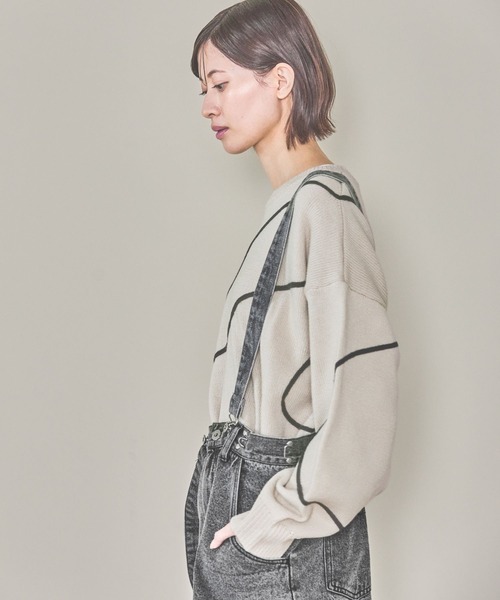 かぉ　＊お取り置き中 テープ刺繍ニットプルオーバー / 289665（ニット/セーター）｜LAKOLE