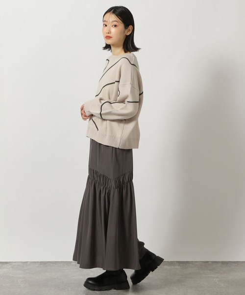 かぉ　＊お取り置き中 テープ刺繍ニットプルオーバー / 289665（ニット/セーター）｜LAKOLE