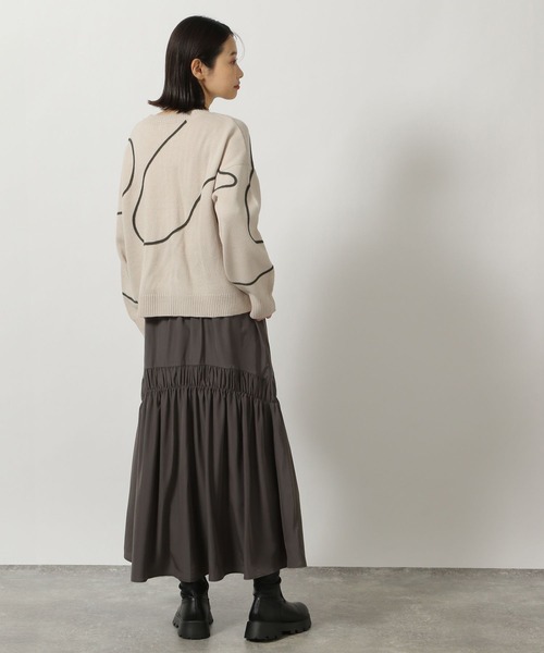 LAKOLE(ラコレ)の「テープ刺繍ニットプルオーバー / 289665(ニット/セーター・レディース・チャコール/アイボリー/ライトグリーン・FREE)」の22枚目の写真