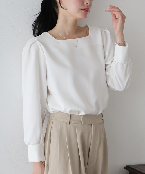 長袖タックパフスリーブブラウス（シャツ/ブラウス）｜BLUEEAST