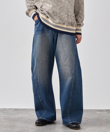 [B.A.C.D] 3Dツイスト バギーデニムパンツ