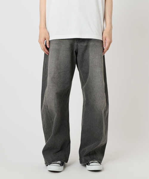 B.C STOCK（ベーセーストック）の「[B.A.C.D] 3Dツイスト バギーデニムパンツ（デニムパンツ・メンズ・ブルー系その他/ブラック・LARGE/MEDIUM）」の18枚目の写真