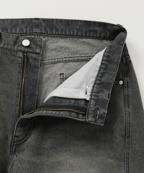 B.C STOCK（ベーセーストック）の「[B.A.C.D] 3Dツイスト バギーデニムパンツ（デニムパンツ・メンズ・ブルー系その他/ブラック・LARGE/MEDIUM）」の6枚目の写真