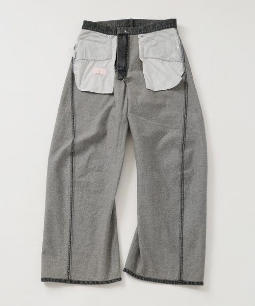 B.C STOCK（ベーセーストック）の「[B.A.C.D] 3Dツイスト バギーデニムパンツ（デニムパンツ・メンズ・ブルー系その他/ブラック・LARGE/MEDIUM）」の5枚目の写真