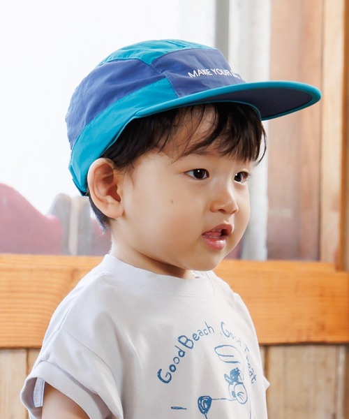 MAKE YOUR DAY（メイクユアデイ）の「日よけ付きジェットキャップ（キャップ・キッズ・オレンジ/ネイビー/ピンク・L/M/S）」の6枚目の写真