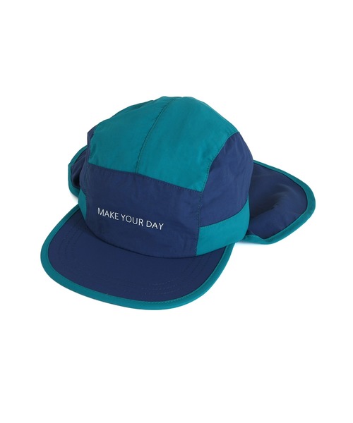 MAKE YOUR DAY（メイクユアデイ）の「日よけ付きジェットキャップ（キャップ・キッズ・オレンジ/ネイビー/ピンク・L/M/S）」の9枚目の写真