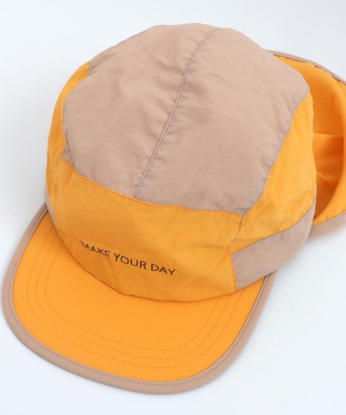 MAKE YOUR DAY（メイクユアデイ）の「日よけ付きジェットキャップ（キャップ・キッズ・オレンジ/ネイビー/ピンク・L/M/S）」の14枚目の写真