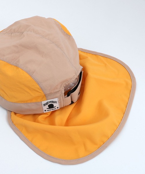MAKE YOUR DAY（メイクユアデイ）の「日よけ付きジェットキャップ（キャップ・キッズ・オレンジ/ネイビー/ピンク・L/M/S）」の16枚目の写真