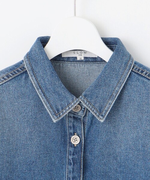 23区(ニジュウサンク)の「【SLOW/一部店舗限定】LIGHT DENIM ジャケット(デニムジャケット・レディース・スカイブルー系/ダルブルー系・38)」の9枚目の写真