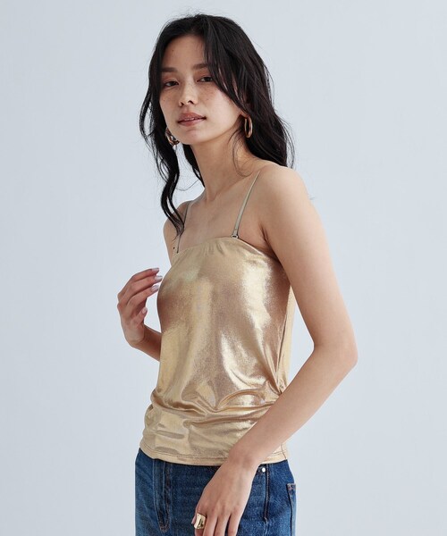 GALLEST（ギャレスト）の「シャイニーベアトップ（カップ付き）（チューブトップ・レディース・ゴールド/ライトグリーン/シルバー系その他/シルバー・38）」の13枚目の写真