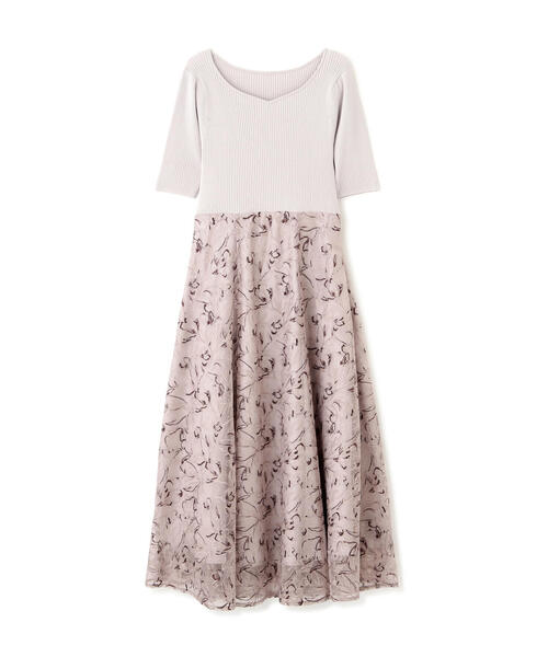 PROPORTION BODY DRESSING（プロポーションボディドレッシング）の「チュールフラワーニットドッキングワンピース / 1215140304（ワンピース・レディース・グレー/グレー系その他・SMALL/MEDIUM）」の18枚目の写真