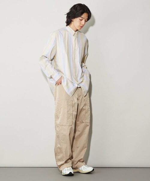 CITEN（シテン）の「＜CITEN＞ストライプオーバーシャツ（シャツ/ブラウス・メンズ・イエロー・S/M/L）」の9枚目の写真