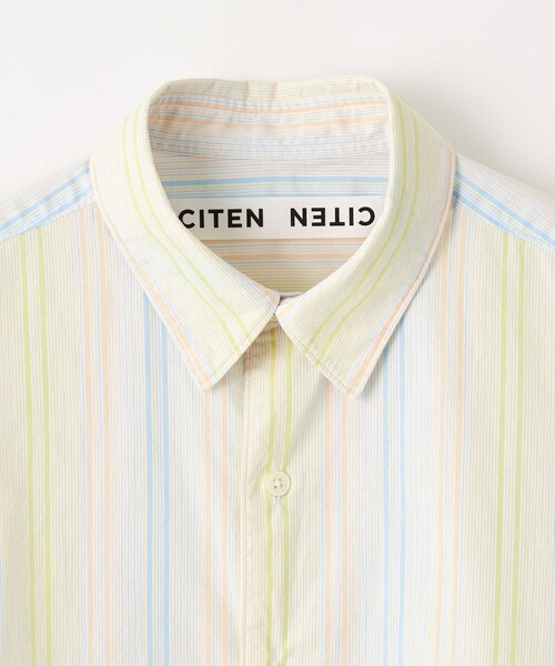 CITEN（シテン）の「＜CITEN＞ストライプオーバーシャツ（シャツ/ブラウス・メンズ・イエロー・S/M/L）」の3枚目の写真