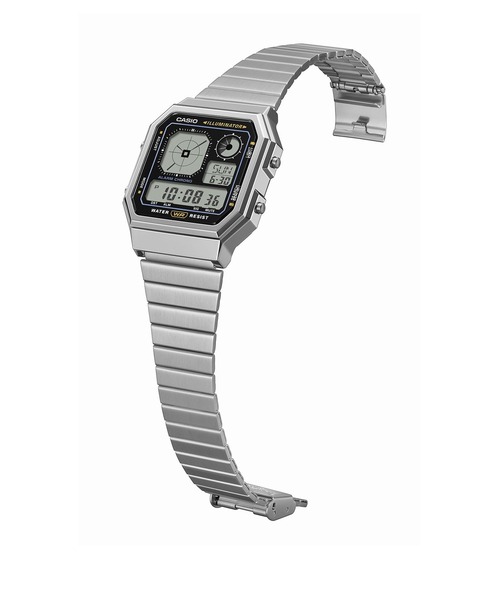 CASIO（カシオ）の「CASIO CLASSIC / A130WE-1AJF（デジタル腕時計・メンズ・ブラック×シルバー・FREE）」の3枚目の写真