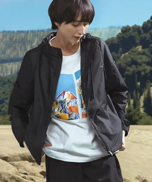 AIGLE（エーグル）の「撥水 ワンポイント刺繍ロゴ コンパクトジャケット（ナイロンジャケット・レディース・ブラック/グリーン/ホワイト・38/36/34/40）」の19枚目の写真