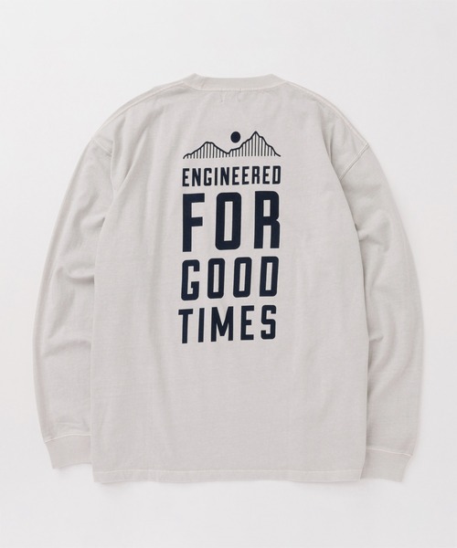 KAVU(カブー)の「KAVU/カブー Good Time Tee (Pigment)/グットタイムロゴティー(Tシャツ/カットソー・メンズ・アイボリー/ライトグレー/ネイビー・LARGE/X-LARGE/MEDIUM)」の1枚目の写真