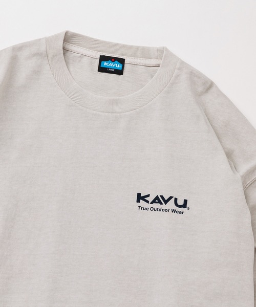 KAVU(カブー)の「KAVU/カブー Good Time Tee (Pigment)/グットタイムロゴティー(Tシャツ/カットソー・メンズ・アイボリー/ライトグレー/ネイビー・LARGE/X-LARGE/MEDIUM)」の5枚目の写真
