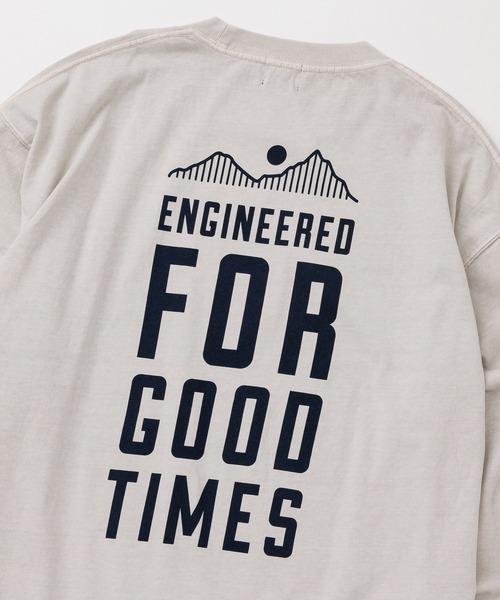 KAVU(カブー)の「KAVU/カブー Good Time Tee (Pigment)/グットタイムロゴティー(Tシャツ/カットソー・メンズ・アイボリー/ライトグレー/ネイビー・LARGE/X-LARGE/MEDIUM)」の6枚目の写真