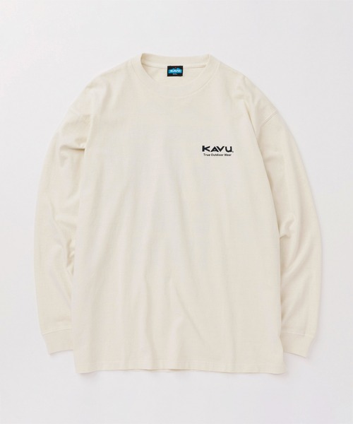 KAVU(カブー)の「KAVU/カブー Good Time Tee (Pigment)/グットタイムロゴティー(Tシャツ/カットソー・メンズ・アイボリー/ライトグレー/ネイビー・LARGE/X-LARGE/MEDIUM)」の9枚目の写真