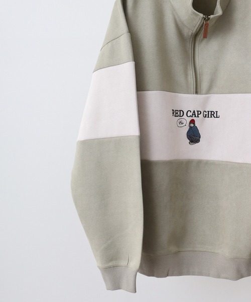 Red Cap Girl（レッドキャプガール）の「RED CAP GIRL カットスウェードHALFZIP（スウェット・メンズ・グレー系2/ブルー/ミント/グレー系1・M/L/LL）」の13枚目の写真