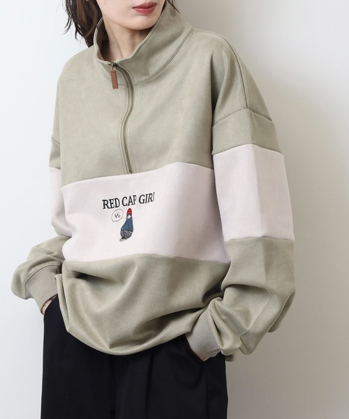 Red Cap Girl（レッドキャプガール）の「RED CAP GIRL カットスウェードHALFZIP（スウェット・メンズ・グレー系2/ブルー/ミント/グレー系1・M/L/LL）」の19枚目の写真