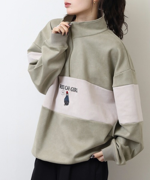 Red Cap Girl（レッドキャプガール）の「RED CAP GIRL カットスウェードHALFZIP（スウェット・メンズ・グレー系2/ブルー/ミント/グレー系1・M/L/LL）」の20枚目の写真
