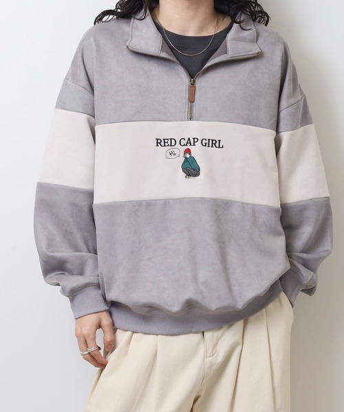 Red Cap Girl（レッドキャプガール）の「RED CAP GIRL カットスウェードHALFZIP（スウェット・メンズ・グレー系2/ブルー/ミント/グレー系1・M/L/LL）」の22枚目の写真