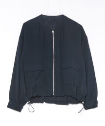 BELLUNA PLUS（ベルーナ）の「とろみ素材ポケットデザインブルゾン（テーラードジャケット）」