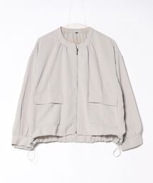 BELLUNA PLUS（ベルーナ）の「とろみ素材ポケットデザインブルゾン（テーラードジャケット）」