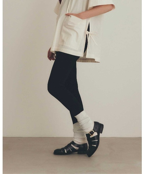 THE SHINZONE(ザ シンゾーン)の「THE SHINZONE KNIT GEORGETTE LEGGINGS 25SMSPA11(レギンス/スパッツ・レディース・ブラック・SMALL/MEDIUM)」の4枚目の写真