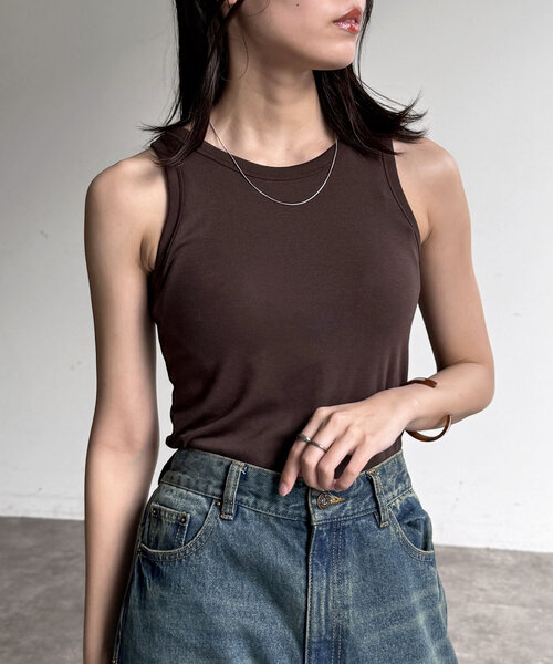 CPCM(シーピーシーエム)の「アメスリタンク(タンクトップ・レディース・ブラック/ブラウン/ホワイト/ブラック系その他・FREE)」の4枚目の写真