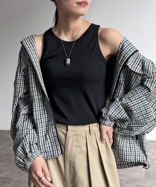 CPCM(シーピーシーエム)の「アメスリタンク(タンクトップ・レディース・ブラック/ブラウン/ホワイト/ブラック系その他・FREE)」の2枚目の写真